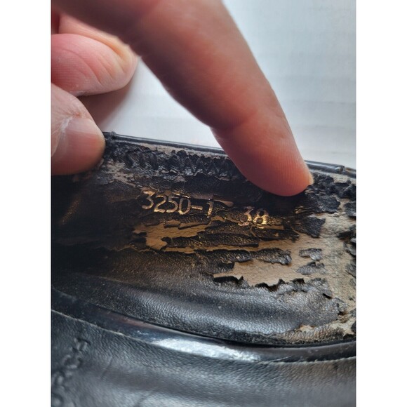 Tory Burch Leather Ballet Flats Women’s Size 7.5 Silver Medallion Black Slip Ons - Picture 6 of 9